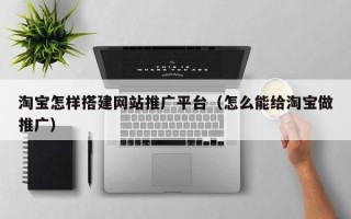 伊春淘宝怎样搭建网站推广平台（怎么能给淘宝做推广）